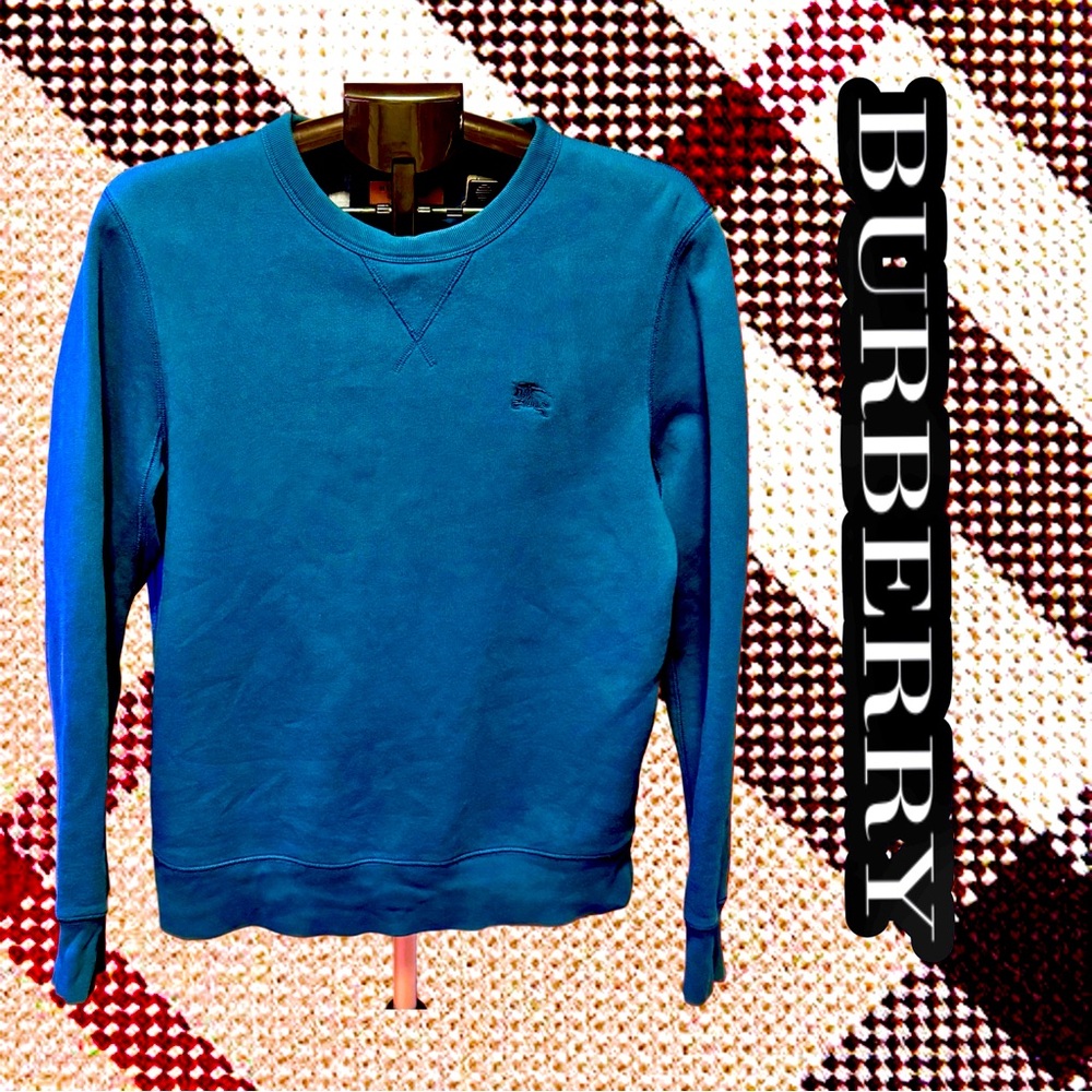 Burberry Teal Crewneck Sweater for Men